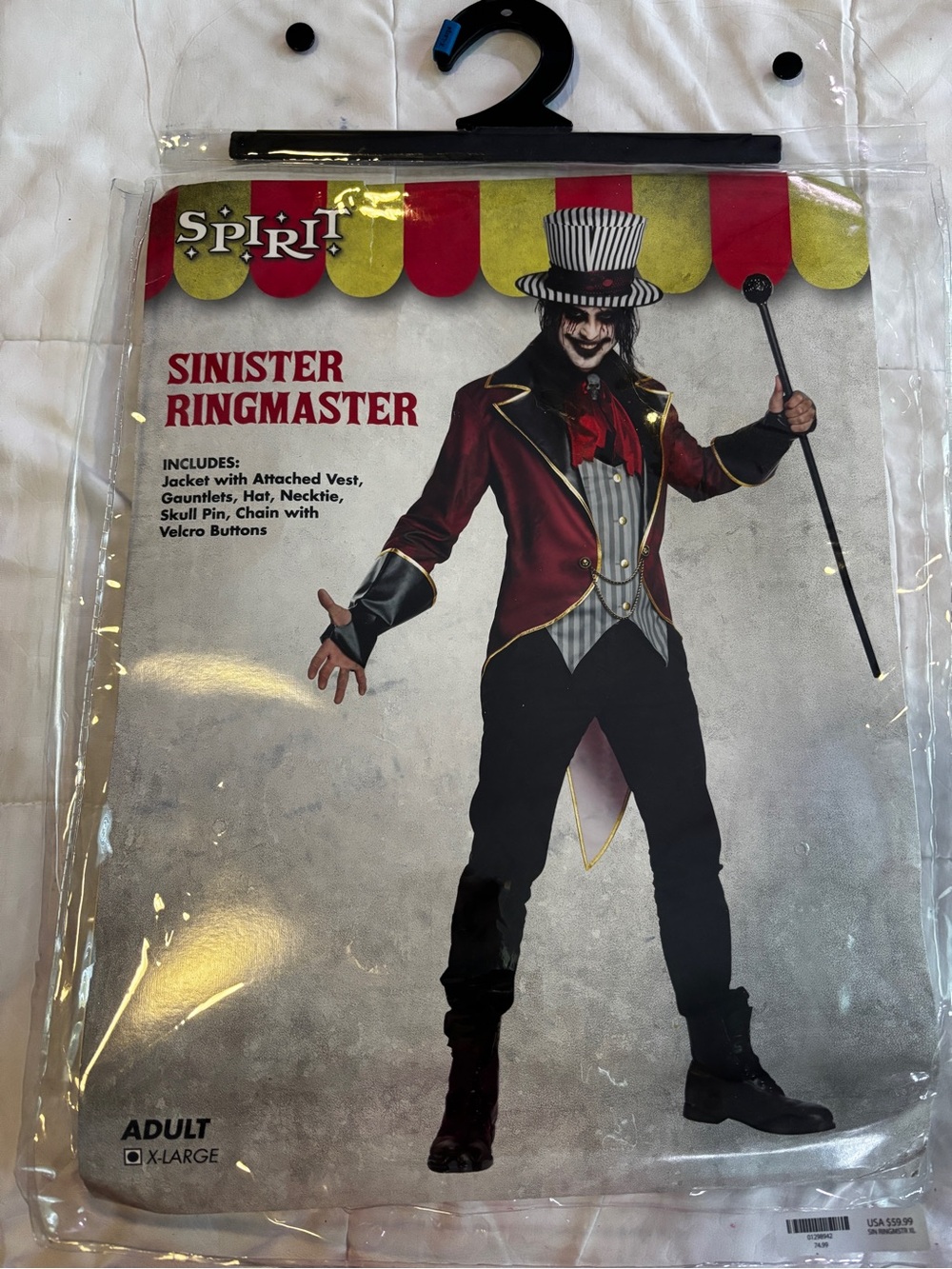 Spirit Sinister Ringmaster Adult Costume - Red and Black